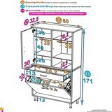 Modilayn Afra 80X173x32,5Cm 1 Çekmece, 2 Göz Sepet, 1 Kapak, 6 Raf Dar Alan Banyo Dolabı