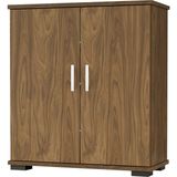 Modilayn ARD-114 70 x 76 x 32 cm 2 Kapaklı 3 Raflı 4 Bölmeli Ayakkabı Dolabı Antre Ayakkabılık - Kahverengi
