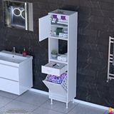 Modilayn Arda 35x173x32,5 Cm 1 Çekmece 1 Göz Sepet Ve 3 Raf Akıllı Dolap Beyaz