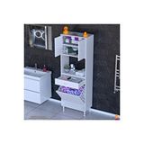 Modilayn Arda 60x173x32,5 Cm 1 Çekmece 1 Göz Sepetli Ve 3 Raf Akıllı Dolap Ile Dağınıklığa Son Beyaz