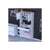 Modilayn Arda 75X173x32,5 Cm 1 Çekmece 2 Göz Sepetli Ve 3 Raf Akıllı Dolap İle Dağınıklığa Son