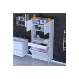Modilayn Arda 80X173x32,5 Cm 1 Çekmece 2 Göz Sepetli Ve 3 Raf Akıllı Dolap İle Dağınıklığa Son