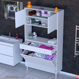 Modilayn Arda 90X173x32,5 Cm 1 Çekmece 3 Göz Sepetli Ve 3 Raf Akıllı Dolap İle Dağınıklığa Son
