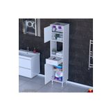 Modilayn Arda Banyo Dolabı 35X173x32,5Cm 1 Çekmece 2 Kapak Ve 5 Raflı İhtiyaca Uygun Kolay Kurulum