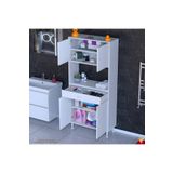 Modilayn Arda Banyo Dolabı 85X173x32,5Cm 1 Çekmece 4 Kapak Ve 5 Raflı İhtiyaca Uygun Kolay Kurulum