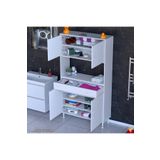 Modilayn Arda Banyo Dolabı 90X173x32,5Cm 1 Çekmece 4 Kapak Ve 7 Raflı İhtiyaca Uygun Kolay Kurulum