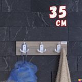 Modilayn ARI 9 Kancalı Banyo Askısı 3' lü Set 31,4x9, 6 cm | Şık Tasarım Ekstra Düzen ve Yer Tasarru
