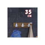 Modilayn Arı 9 Kancalı Banyo Askısı 3' Lü Set 31,4X9,6 Cm Şık Tasarım, Ekstra Düzen Ve Yer Tasarrufu
