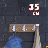 Modilayn Arı 9 Kancalı Banyo Askısı 3'Lü Set 31,4 X 9,6 Cm Şık Tasarım Ekstra Düzen Ve Yer Tasarrufu