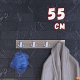Modilayn ARI Serisi 12 Kancalı 4'lü Set (51,4x9,6 cm) Banyo Askısı | Ekstra Düzen ve Yer Tasarrufu