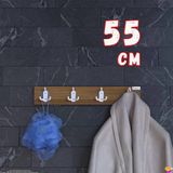 Modilayn ARI Serisi 12 Kancalı 4'lü Set 51,4x9,6cm Banyo Askısı | Ekstra Düzen ve Yer Tasarrufu
