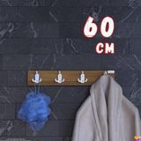 Modilayn ARI Serisi 12 Kancalı Banyo Askısı - 4'lü Set (56,4x9,6 cm) | Ekstra Düzen ve Yer Tasarrufu