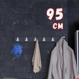 Modilayn Arı Serisi 18 Kancalı Banyo Askısı - 6'Lı Set (91,4X9,6 Cm) | Ekstra Düzen Ve Yer Tasarrufu