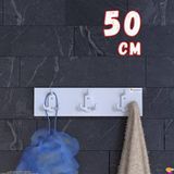 Modilayn ARI Serisi 46,4x9,6 cm 9 Kancalı Banyo Askısı - 3'lü Set | Ekstra Düzen ve Yer Tasarrufu