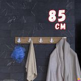Modilayn Arı Serisi (81,4X9,6 Cm) 5' Li Set 15 Kancalı Banyo Askısı | Ekstra Düzen Ve Yer Tasarrufu