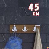 Modilayn ARI Serisi 9 Kancalı Banyo Askısı - 3' lü Set (41,4x9,6 cm) | Ekstra Düzen ve Yer Tasarrufu