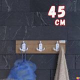 Modilayn ARI Serisi 9 Kancalı Banyo Askısı - 3'lü Set (41,4x9,6cm) | Ekstra Düzen ve Yer Tasarrufu