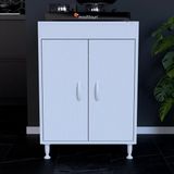 Modilayn Aymen 60 cm Tüp Bölmeli Set Üstü Ocak Altı Dolabı - Mutfak Tüp Gizleme Modülü - Demonte