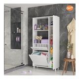 Modilayn Banyo Dolabı Sepetli Kirli Camasır Dolabı Mutfak Dolabı 5 Raflı Cok Amaclı Dolap