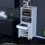 Modilayn Birce Lina 65 X 162,4 Cm Çekmeceli Kapaklı Ankastre Fırın Ve Mutfak Dolabı