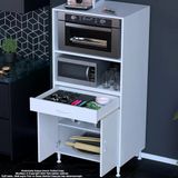 Modilayn Birce Lina 70 X 162,4 X 48 Cm 1 Çekmece 2 Kapak 4 Raf Mikro Dalga Mini Fırın Dolabı