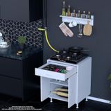 Modilayn Birce M-60 X 87 X 48 Cm Kapaklı Set Ocak Altı Dolap Ve Baharat Rafı