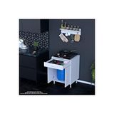 Modilayn Birce M-60 X 87 X 48 Cm Tüp Bölmeli Set Ocak Altı Dolap Ve Baharat Rafı Beyaz