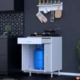 Modilayn Doqu (M) Set Ocak Altı Dolap 65X88x48 Cm, Çekmeceli,Kapaklı, Tüp Bölmeli Ve Baharat Raflı