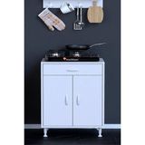 modilayn Doqu Ocak Altı Çok Amaçlı Mutfak Dolabı, 1 Çekmeceli, Kapaklı, Tüp Gözlü (48 Cm) Derinlik (5 Farklı Genişlik Seçeneği) - Beyaz - 60 cm
