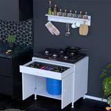 Modilayn Doqu (Xxxl) Set Ocak Altı Dolap 80X88x56 Cm, Çekmeceli,Kapaklı, Tüp Bölmeli Ve Baharat Raflı