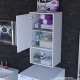modilayn Ege 45 x 85 x 32,5 cm Makine Üstü Asma ve Çok Amaçlı Banyo Dolabı - Beyaz - Ebat