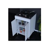 Modilayn ELİT 60 cm Gömme Ocak Uyumlu 2 Kapaklı Mutfak Dolabı - Seyyar Raflı Alt Modül (60x85x56)cm