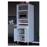 Modilayn Elit Silva 2 Kapaklı 59,6 x 192,2 x 56 cm Mini Fırın Mikrodalga Dolabı Çok Amaçlı Mutfak Dolabı