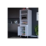 Modilayn Elit Silva 59,6 X 192,2 X 56 Cm 3 Kapaklı Ankastre Fırın Ve Mutfak Dolabı Beyaz