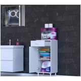 Modilayn Emir 45x88x32.5 CM 3 Raf 4 Bölmeli Çok Amaçlı Dolap