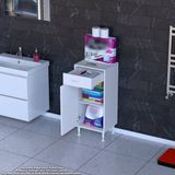 Modilayn Emir 45X88x32,5 Cm 1 Çekmece 1 Kapak 1 Raf 2 Bölme Çok Amaçlı Banyo & Mutfak Dolabı
