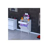 Modilayn Emir 55X88x32,5 Cm 1 Göz Sepetli Kirli Çamaşır Çok Foksiyonlu Düzenleyici Dolap