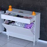 Modilayn Emir 95x88x32.5 CM 3 Raf 4 Bölmeli Çok Amaçlı Dolap