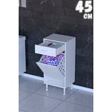 modilayn Emir Banyo 1 Çekmeceli ve 1 Göz Sepet Hazneli Mini Banyo Dolabı 14 Farklı Genişlik - 45cm - Beyaz