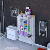 Modilayn Era İnci 90 X 165 Cm Çamaşır Hazneli Çok Amaçlı Banyo & Mutfak Dolabı