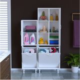 modilayn Forbest Inci 95x160 Cm 3 Kapaklı Kirli Çamaşır Dolabı Sepetli Banyo Dolabı