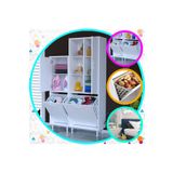 Modilayn Forbest Inci 95x165 Cm 3 Kapaklı Kirli Çamaşır Dolabı Sepetli Banyo Dolabı