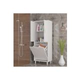 Modilayn Gamzem Banyo 55 X 138 Cm Çamaşır Bölmeli Banyo Dolabı