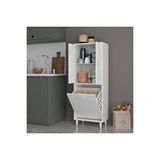 Modilayn Gamzem Mutfak 55x138 Cm Mutfak Erzak Kiler Depolama Düzenleyici Dolabı Beyaz