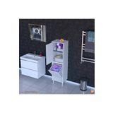 Modilayn İlkim 45 X 138 X 32,5 Cm' Lik Kapak İçi Çift Raflı, Tek Göz Akıllı Çamaşır Sepetli Dolap