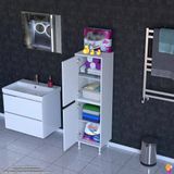 Modilayn İlkim 50X138x32,5 Cm Ekstra Düzen İçin Kullanışlı 4 Kapak 4 Bölmeli Banyo Mutfak Dolabı