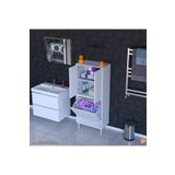 Modilayn İlkim 60 X 138 X 32,5 Cm' Lik Kapak İçi Çift Raflı, Bir Akıllı Çamaşır Sepetli Dolap