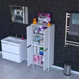 Modilayn İlkim 65X138x32,5 Cm Ekstra Düzen İçin Kullanışlı 4 Kapak 4 Bölmeli Banyo Mutfak Dolabı