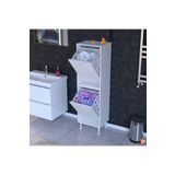 Modilayn İlkim Modern Çamaşır Ünitesi, 50X138x32,5 Cm Gizli 4 Göz Minimalist Akıllı Sepetli Dolap