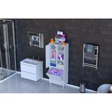 Modilayn İnci 55X160 Cm Kirli Çamaşır Sepetli Banyo Dolabı